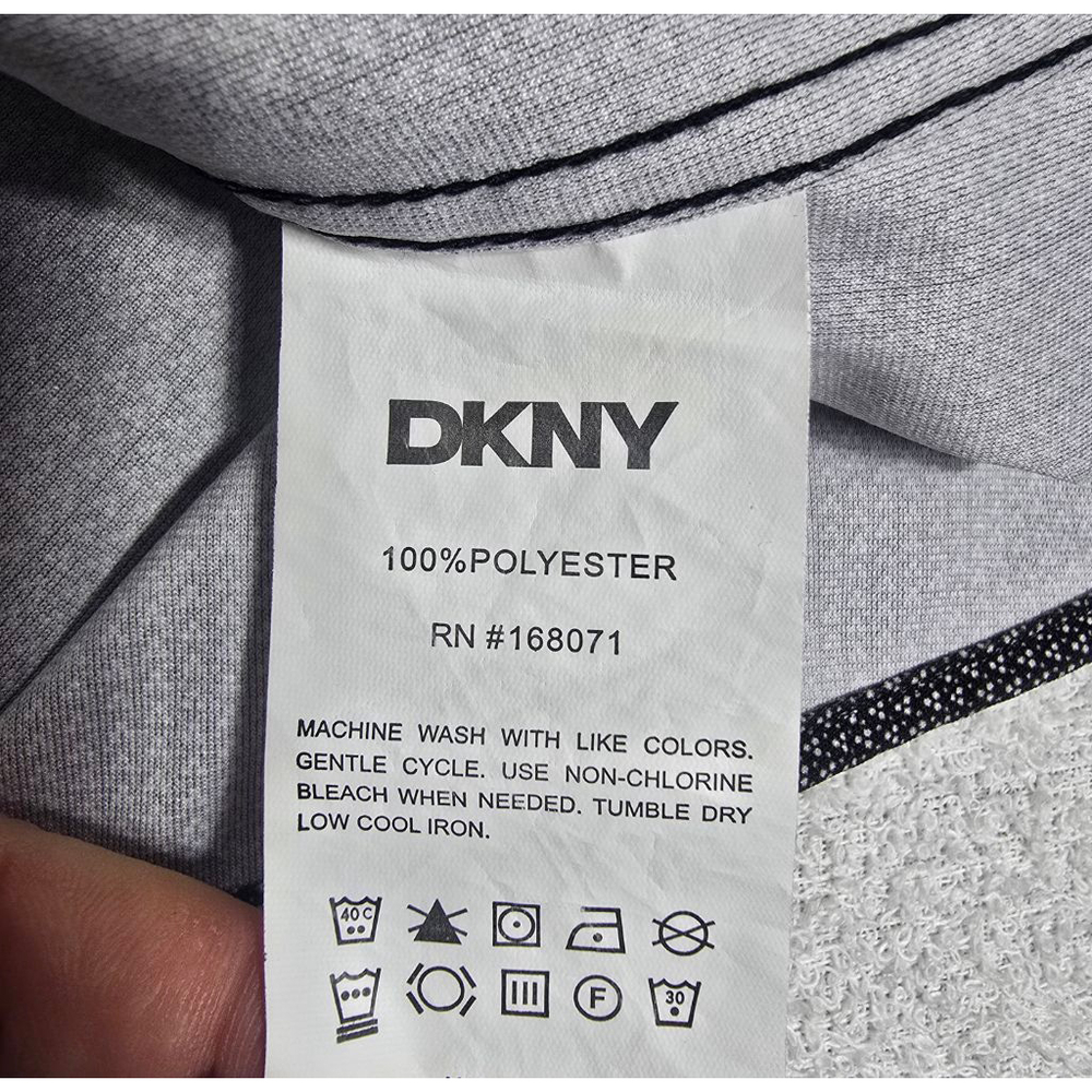Men's DKNY Dress Shirt Neck 15.5 Black White Slim Fit - Picture 9 of 9